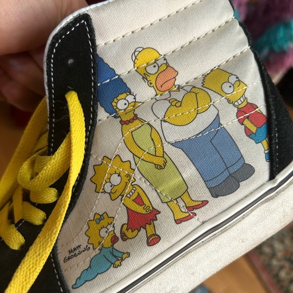 Men's The Simpsons Van's Shoes Sneakers Size M6 W7.5 - Picture 14 of 16